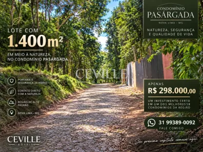 Lote/Terreno à venda, 1400m² no Pasárgada, Nova Lima