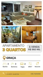 Apartamento com 3 Quartos à venda, 140m² no Graça, Salvador
