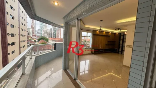 Apartamento com 3 Quartos à venda, 161m² no Gonzaga, Santos