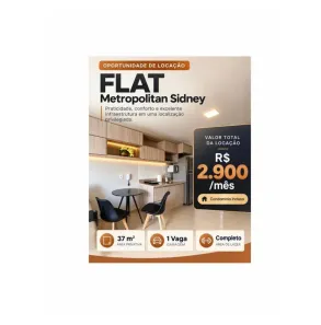 Flat com 1 Quarto para alugar, 37m² no Jardim Goiás, Goiânia