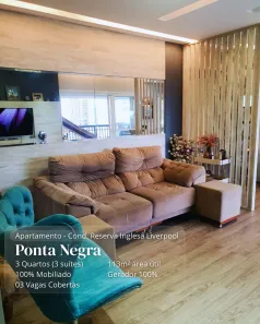 Apartamento com 3 Quartos à venda, 113m² no Ponta Negra, Manaus