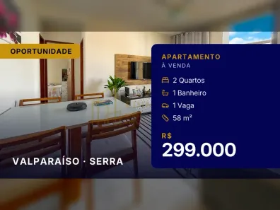 Apartamento com 2 Quartos à venda, 58m² no Valparaíso, Serra