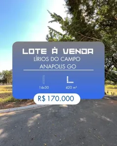 Lote/Terreno à venda, 420m² no Privê Lírios do Campo, Anápolis