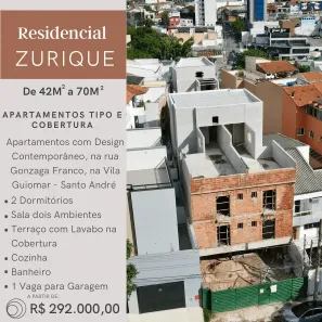 Apartamento com 2 Quartos à venda, 45m² no Vila Guiomar, Santo André