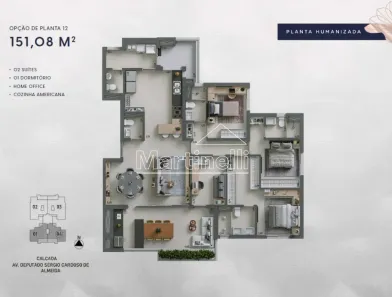 Apartamento com 3 Quartos à venda, 151m² no Jardim Olhos D'Água II, Ribeirão Preto