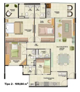 Apartamento com 3 Quartos à venda, 110m² no Renascença, São Luís