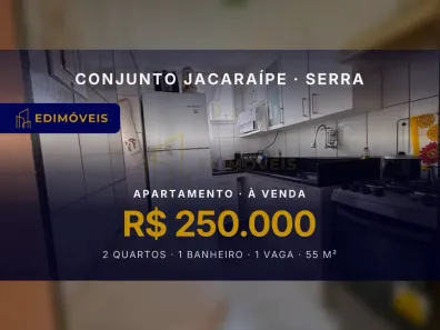Apartamento com 2 Quartos à venda, 55m² no Conjunto Jacaraípe, Serra