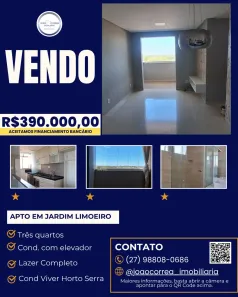 Apartamento com 2 Quartos à venda, 55m² no Jardim Limoeiro, Serra