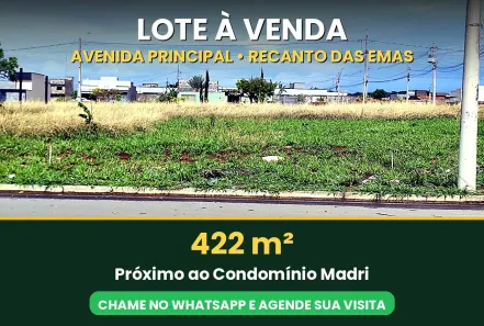 Lote/Terreno à venda, 422m² no Residencial Recanto das Emas, Goiânia