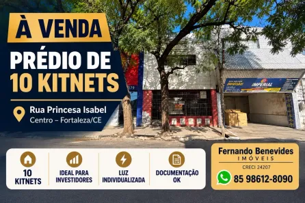 Prédio Comercial com 10 Quartos à venda, 230m² no Centro, Fortaleza
