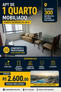 Apartamento com 1 Quarto para alugar, 36m² no Boa Viagem, Recife