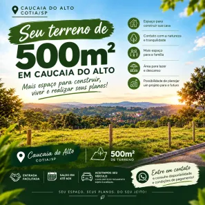 Lote/Terreno à venda, 500m² no Cândido Pinto (Caucaia do Alto), Cotia