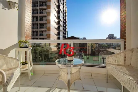 Apartamento com 3 Quartos à venda, 151m² no Gonzaga, Santos