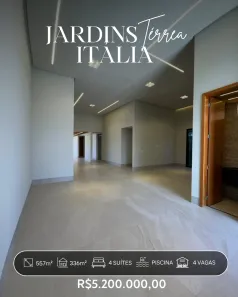 Casa de Condomínio com 4 Quartos à venda, 336m² no Jardins Itália, Goiânia