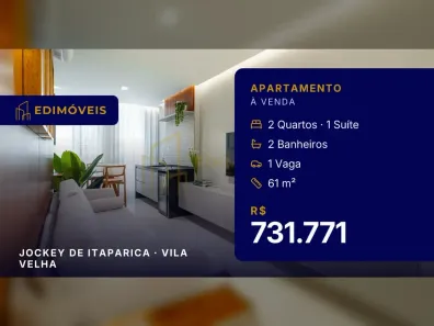 Apartamento com 2 Quartos à venda, 61m² no Jockey de Itaparica, Vila Velha