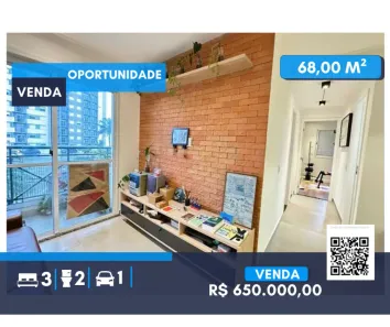 Apartamento com 3 Quartos à venda, 68m² no Vila Butantã, São Paulo