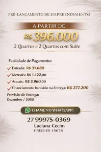 Apartamento com 2 Quartos à venda, 49m² no Cocal, Vila Velha