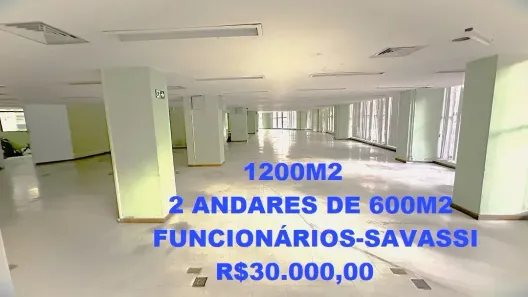 Sala Comercial para alugar, 1200m² no Funcionários, Belo Horizonte