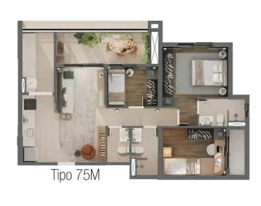 Apartamento com 3 Quartos à venda, 75m² no Pinheiros, São Paulo