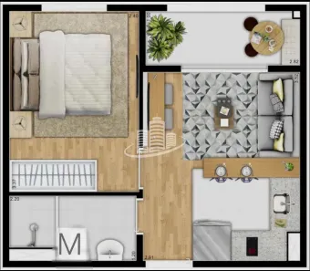 Flat com 1 Quarto à venda, 27m² no Vila das Bandeiras, Guarulhos