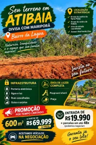 Lote/Terreno à venda, 600m² no Jardim Brasil, Atibaia