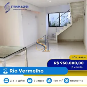 Cobertura com 3 Quartos à venda, 156m² no Rio Vermelho, Salvador