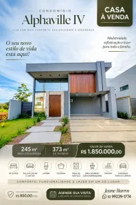 Casa de Condomínio com 4 Quartos à venda, 245m² no Ponta Negra, Manaus