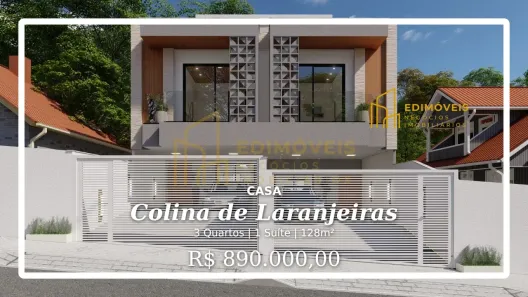 Casa com 3 Quartos à venda, 128m² no Colina de Laranjeiras, Serra