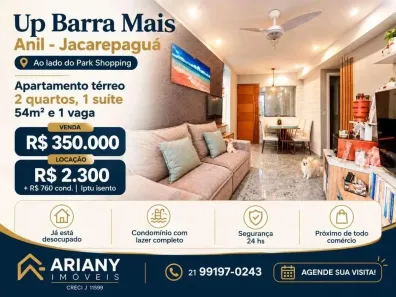 Apartamento com 2 Quartos para alugar, 54m² no Anil, Rio de Janeiro