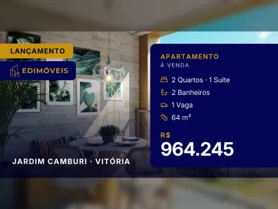 Apartamento com 2 Quartos à venda, 64m² no Jardim Camburi, Vitória