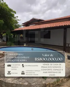 Casa com 3 Quartos à venda, 250m² no Paracuru, Paracuru