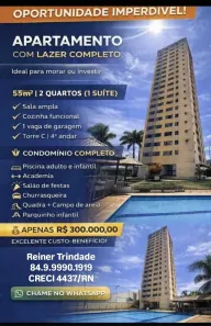Apartamento com 2 Quartos à venda, 55m² no Pitimbu, Natal