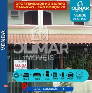 Casa com 3 Quartos à venda, 124m² no Camarão, São Gonçalo