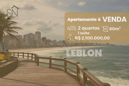 Apartamento com 2 Quartos à venda, 80m² no Leblon, Rio de Janeiro