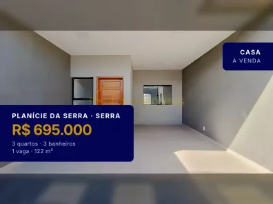Casa com 3 Quartos à venda, 122m² no Planície da Serra, Serra
