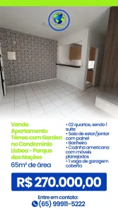Apartamento com 2 Quartos à venda, 65m² no Parque Residencial das Nações Indígenas, Cuiabá