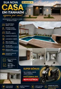 Casa com 3 Quartos à venda, 118m² no Jamaica (Interior), Itanhaém