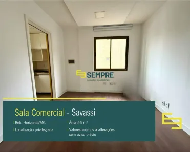 Sala Comercial para alugar, 55m² no Savassi, Belo Horizonte