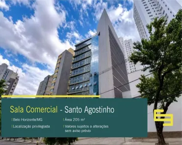 Sala Comercial para alugar, 206m² no Santo Agostinho, Belo Horizonte