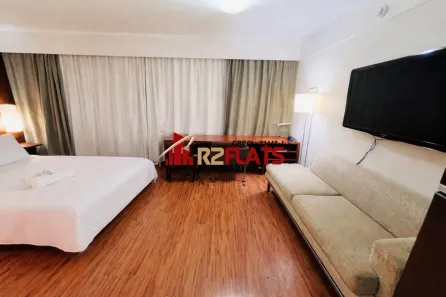 Apartamento com 1 Quarto para alugar, 28m² no Indianópolis, São Paulo