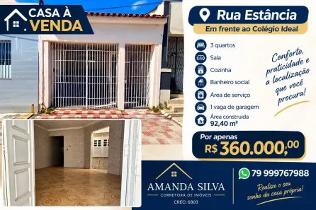 Casa com 3 Quartos à venda, 92m² no Cirurgia, Aracaju