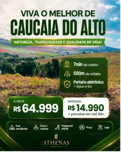 Lote/Terreno à venda, 500m² no Jardim São Luiz (Caucaia do Alto), Cotia
