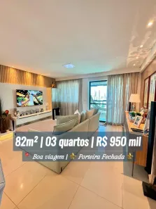 Apartamento com 3 Quartos à venda, 82m² no Boa Viagem, Recife
