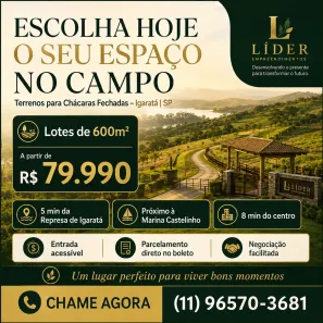 Lote/Terreno à venda, 600m² no Arujá 5, Arujá