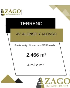 Lote/Terreno à venda, 2466m² no Centro, Franca