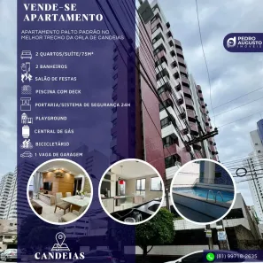 Apartamento com 2 Quartos à venda, 75m² no Candeias, Jaboatão dos Guararapes