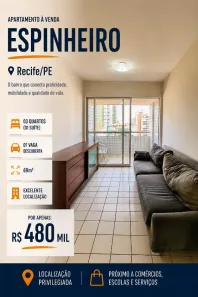 Apartamento com 3 Quartos à venda, 69m² no Aflitos, Recife