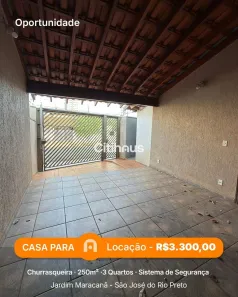 Casa com 3 Quartos para alugar, 250m² no Jardim Maracanã, São José do Rio Preto