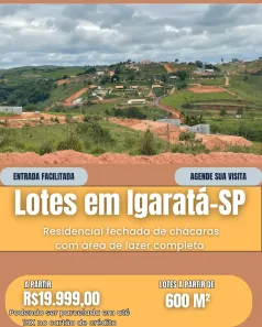 Lote/Terreno à venda, 600m² no , Igaratá