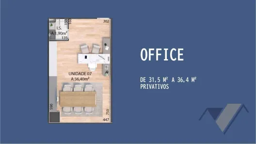 Sala Comercial à venda, 32m² no Centro, Cascavel